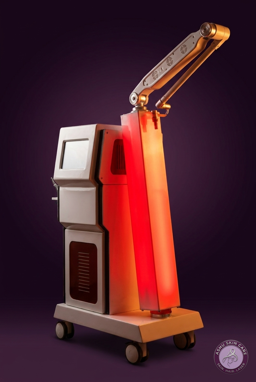 Low-level laser therapy device used for hair regrowth treatment at a dermatology clinic